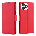 For Itel A50 4G Ultra-thin Voltage Side Buckle Horizontal Flip Leather Phone Case(Red)
