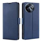 For Itel S24 4G Ultra-thin Voltage Side Buckle Horizontal Flip Leather Phone Case(Blue)