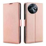 For Itel S24 4G Ultra-thin Voltage Side Buckle Horizontal Flip Leather Phone Case(Rose Gold)