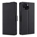 For Itel A50C 4G Ultra-thin Voltage Side Buckle Horizontal Flip Leather Phone Case(Black)