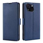 For Itel A50C 4G Ultra-thin Voltage Side Buckle Horizontal Flip Leather Phone Case(Blue)