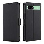 For Google Pixel 8a Ultra-thin Voltage Side Buckle Horizontal Flip Leather Phone Case(Black)