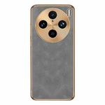 For vivo X100 Pro Electroplating Lambskin Leather Phone Case(Grey)