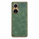 For Huawei nova 9 Pro Electroplating Lambskin Leather Phone Case(Green)