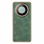 For Huawei Mate 60 Electroplating Lambskin Leather Phone Case(Green)