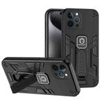 For iPhone 12 Pro Shockproof Holder Phone Case(Black)