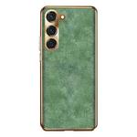 For Samsung Galaxy S23+ 5G Electroplating Lambskin Leather Phone Case(Green)