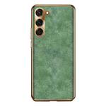 For Samsung Galaxy S23 5G Electroplating Lambskin Leather Phone Case(Green)