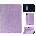 For iPad Pro 11 2024 Varnish Glitter Powder Smart Leather Tablet Case(Purple)