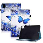 For iPad Pro 11 2024 Painted Elastic Band Smart Leather Tablet Case(Flower Butterfly)