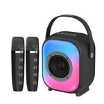 NewRixing NR168W Portable Colorful Bluetooth Speaker Home Dual Mic Karaoke Speaker(Black)
