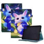 For iPad Pro 11 2024 Painted Elastic Band Smart Leather Tablet Case(Cute Rabbit)