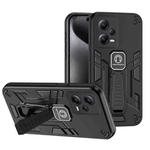 For Xiaomi Redmi Note 12 5G Shockproof Holder Phone Case(Black)