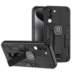 For vivo V29e 5G Shockproof Holder Phone Case(Black)