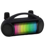 NewRixing NR-222 Portable Outdoor Dual Mic Colorful Wireless Bluetooth Speaker(Black)