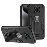 For Honor X9 Shockproof Holder Phone Case(Black)