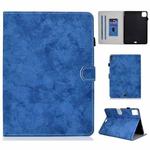 For iPad Pro 11 2024 Marble Style Cloth Texture Smart Leather Tablet Case(Blue)