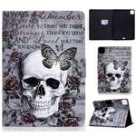 For iPad Pro 11 2024 Colored Drawing Horizontal Flip Tablet Leather Case(Skull)