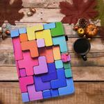 For iPad Pro 11 2024 Colored Drawing Sewing Smart Leather Tablet Case(Colorful Cubes)