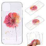 For iPhone 12 Pro Max Coloured Drawing Pattern Transparent TPU Protective Case(Flower)