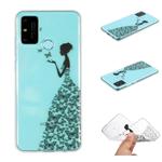For Huawei P smart 2020 Coloured Drawing Pattern Transparent TPU Protective Case(Butterfly Girl)