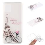 For Huawei Y5p Coloured Drawing Pattern Transparent TPU Protective Case(Tower Bicycle)