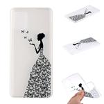 For Huawei Y5p Coloured Drawing Pattern Transparent TPU Protective Case(Butterfly Girl)