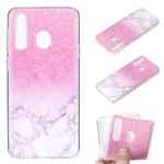 For Huawei Y6p Coloured Drawing Pattern Transparent TPU Protective Case(Marble)