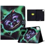 For iPad Pro 11 2024 Colored Drawing Smart Leather Tablet Case(Big Headed Cat)