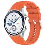 For OPPO Watch X / OnePlus Watch 2 Vertical Texture Silicone Watch Band(Orange)