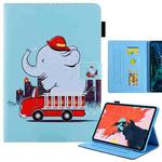 For iPad Pro 11 2024 Colored Drawing Leather Smart Tablet Case(Fire Elephant)