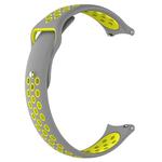 For Xiaomi Haylou Solar / LS05 Silicone Reverse Buckle Strap(Grey+Yellow)