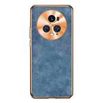 For Honor Magic5 Pro Electroplating Lambskin Leather Phone Case(Blue)