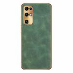 For Honor 30 Electroplating Lambskin Leather Phone Case(Green)