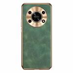 For Honor X30 Electroplating Lambskin Leather Phone Case(Green)