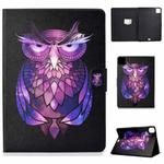 For iPad Pro 11 2024 Voltage Colored Drawing Smart Leather Tablet Case(Owl)