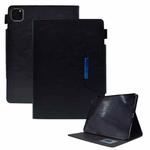 For iPad Pro 11 2024 Suede Cross Texture Magnetic Clasp Leather Smart Tablet Case(Black)