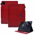 For iPad Pro 11 2024 Suede Cross Texture Magnetic Clasp Leather Smart Tablet Case(Red)