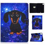 For iPad Pro 11 2024 Voltage Colored Drawing Smart Leather Tablet Case(Little Black Dog)