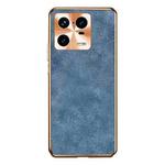 For Xiaomi 13 Electroplating Lambskin Leather Phone Case(Blue)