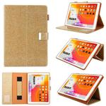 For iPad Pro 11 2024 Business Style Horizontal Flip Leather Smart Tablet Case with Holder(Gold)