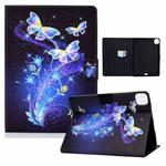 For iPad Pro 11 2024 Voltage Colored Drawing Smart Leather Tablet Case(Butterflies Flower)