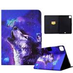 For iPad Pro 11 2024 Voltage Colored Drawing Smart Leather Tablet Case(Butterfly Wolf)