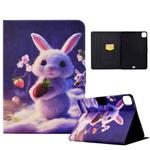 For iPad Pro 11 2024 Voltage Colored Drawing Smart Leather Tablet Case(Strawberry Bunny)