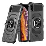 For iPhone XS / X Magnetic Ring Holder Phone Case(Black)