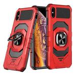 For iPhone XS / X Magnetic Ring Holder Phone Case(Red)