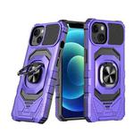 For iPhone 13 Magnetic Ring Holder Phone Case(Purple)