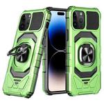 For iPhone 14 Pro Magnetic Ring Holder Phone Case(Green)