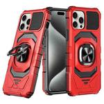 For iPhone 15 Pro Magnetic Ring Holder Phone Case(Red)