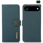 For iPhone 17 Air KHAZNEH Custer Genuine Leather RFID Phone Case(Green)